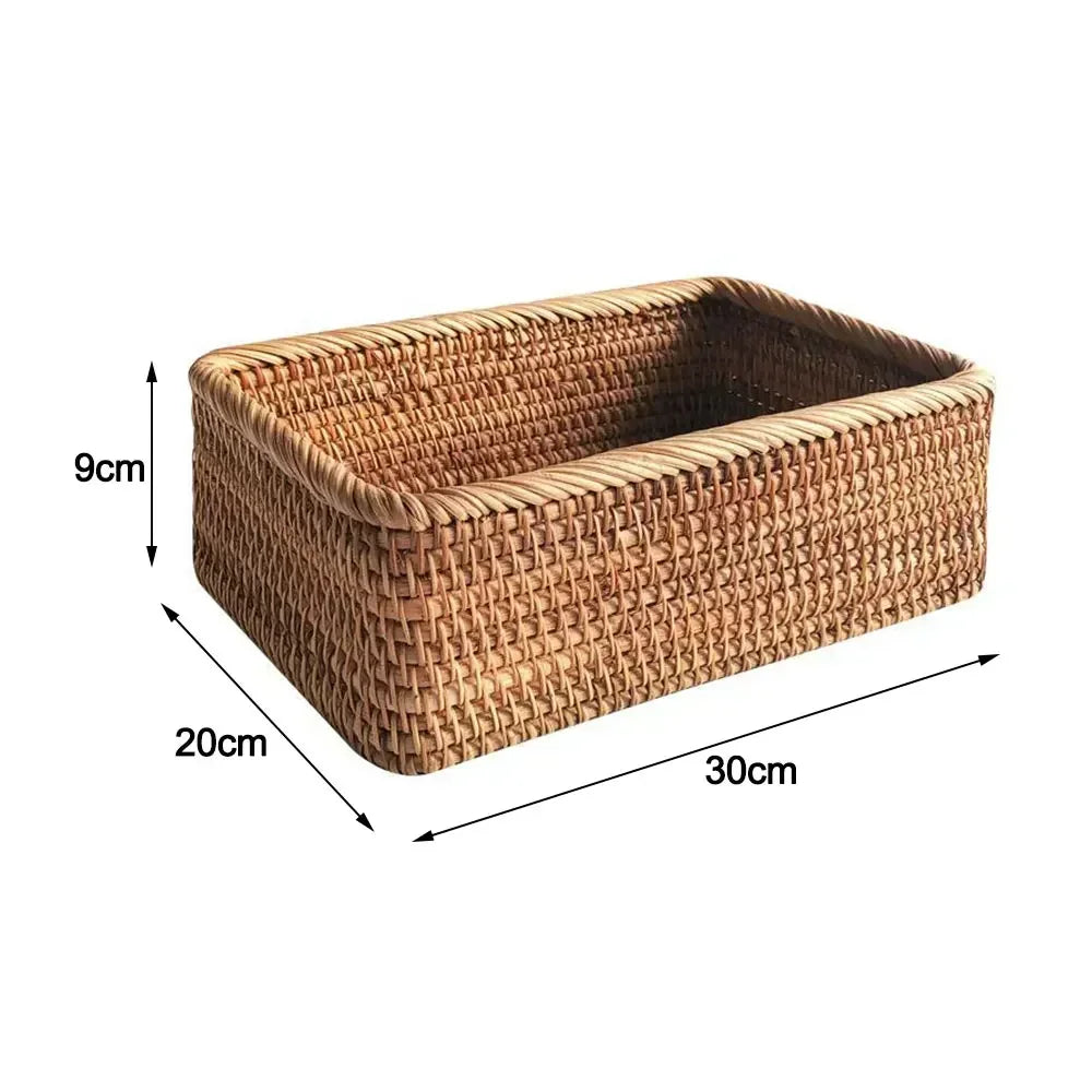 panier de rangement tissé à la main en rotin pour cuisine et pique-nique - vue 19 sur 22