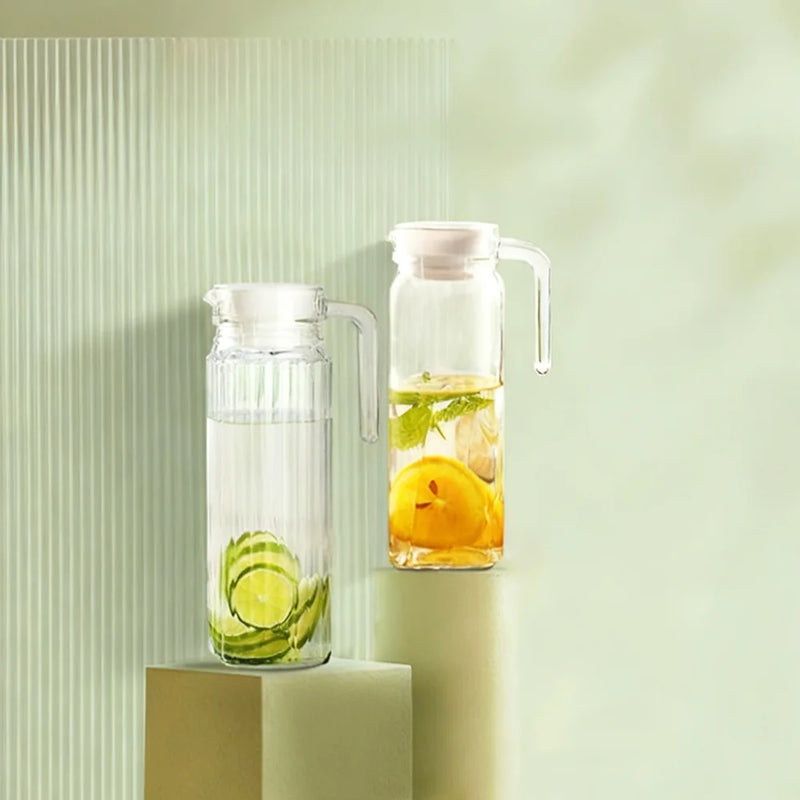pichet en verre strie carafe eau froide 11l