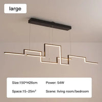 lustre led design réglable suspension pour intérieur maison