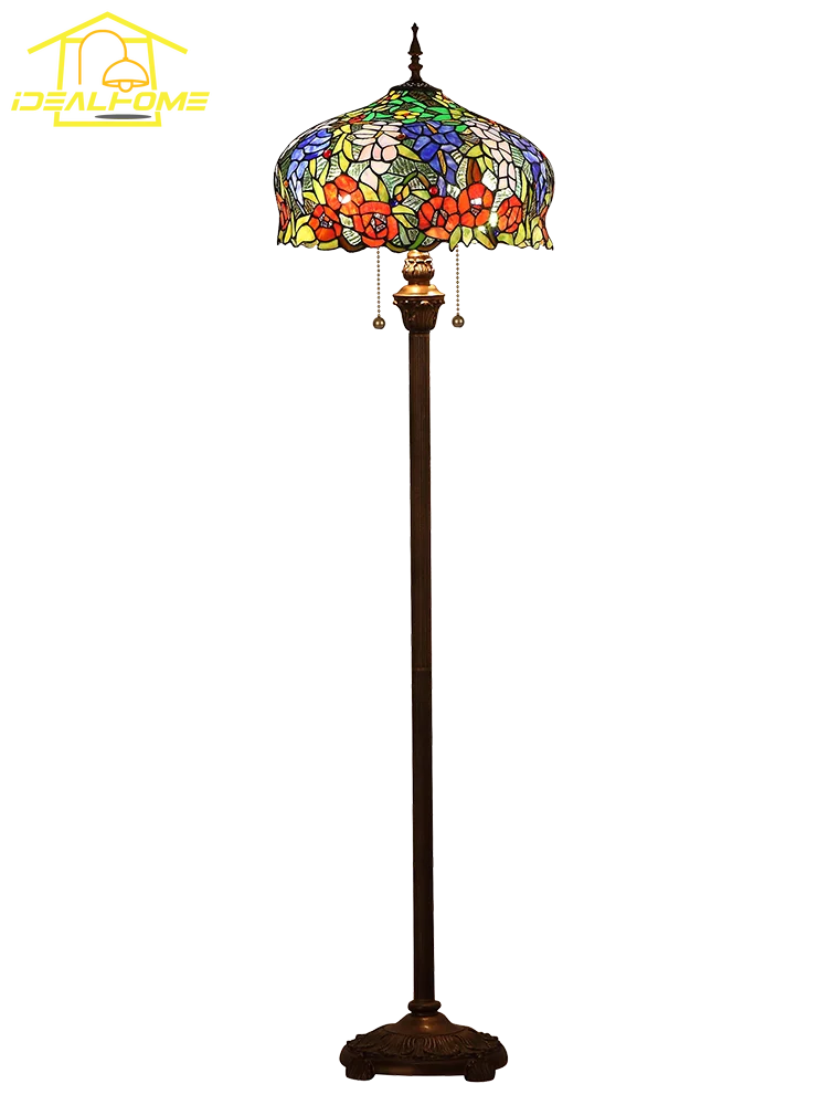 lampadaire vintage rétro tiffany led pour décoration intérieure ambiance