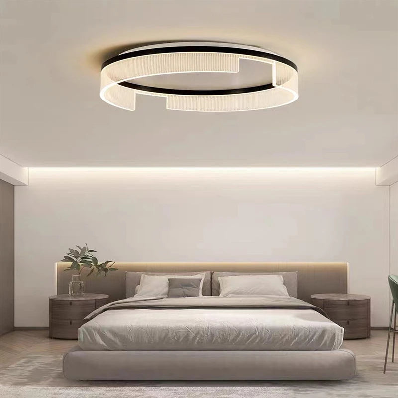 plafonnier led moderne rond en métal et acrylique pour intérieur - vue 3 sur 13