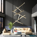 lustre moderne minimaliste duplex led longue suspension