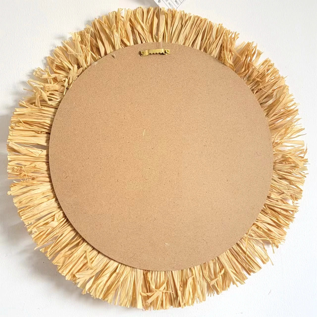 miroir décoratif en raphia et coquillages pour décoration murale - vue 5 sur 5