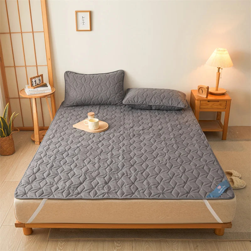 protecteur de matelas imperméable et silencieux avec sangles élastiques
