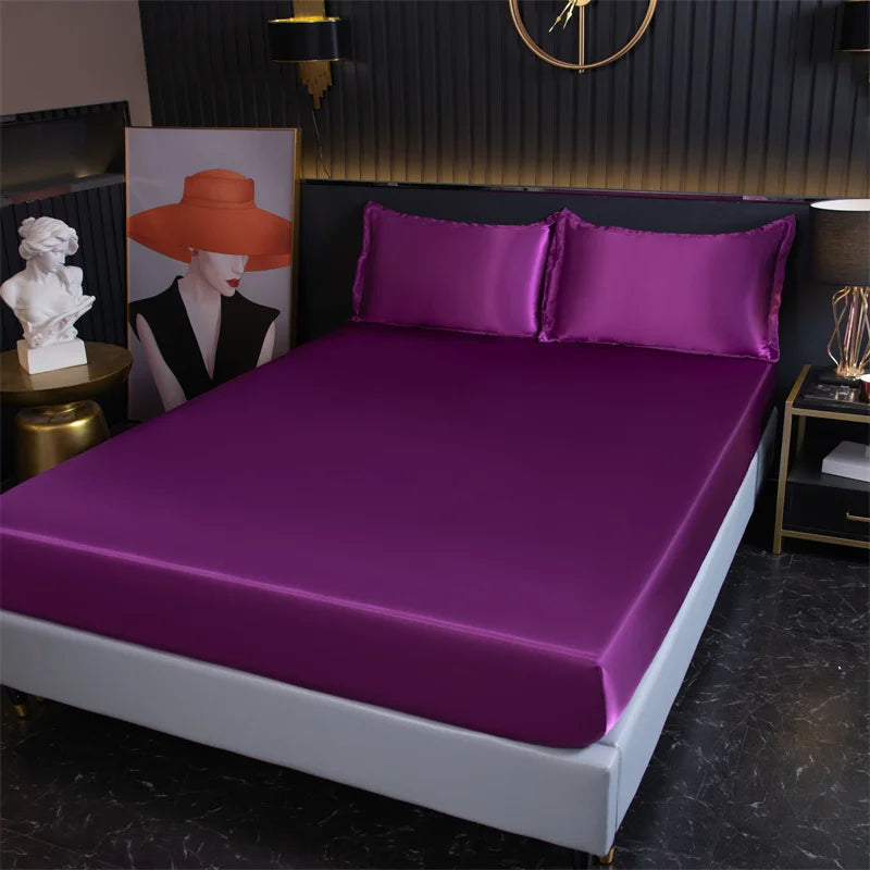 drap-housse haut de gamme en satin de luxe élastique
