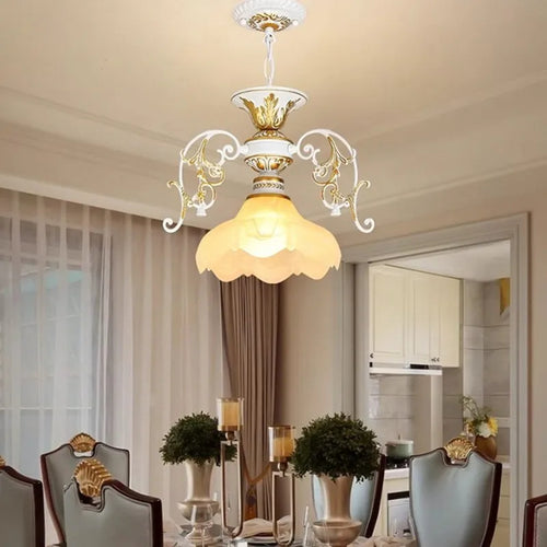 lustre rétro industriel en fer et verre créatif