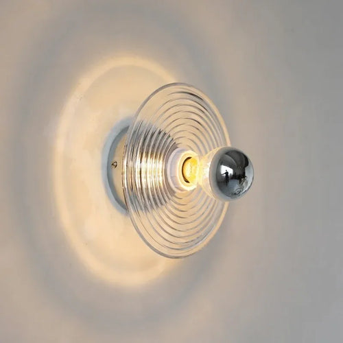 applique murale led rétro en verre ondulé pour armoires sur rail - vue 4 sur 9