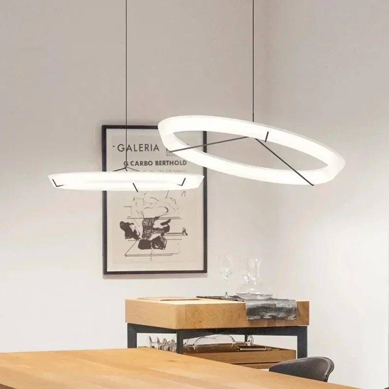 lustre nordique design suspension décorative en acrylique LED - vue 4 sur 18