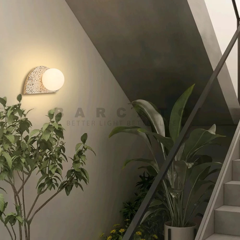 applique led terrazzo japonais rétro foyer