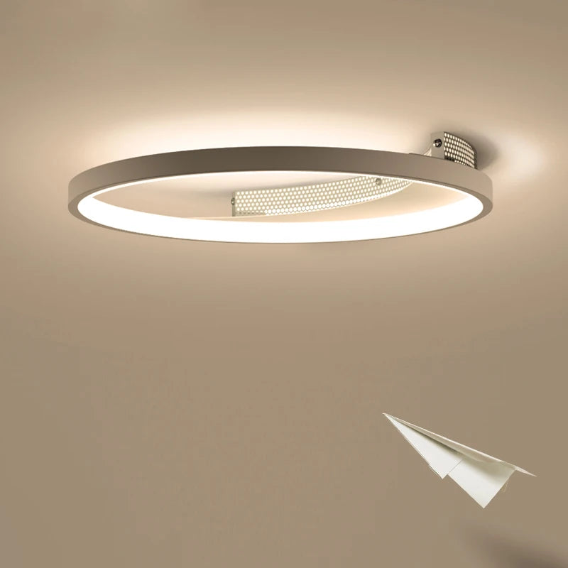 plafonnier moderne à leds avec télécommande pour intérieur décor lumineux - vue 3 sur 12