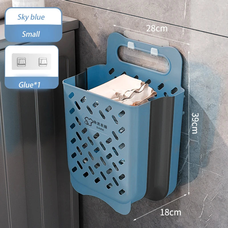 panier de rangement pliable à suspendre pour linge sale - vue 13 sur 19