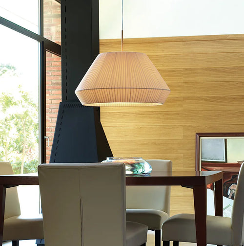 lustre nordique en tissu moderne avec suspension simple et chaude