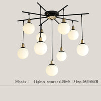 SANDYHA lustre nordique verre dépoli Soffitto araignée salle moléculaire moderne décor à la maison esthétique salon suspension