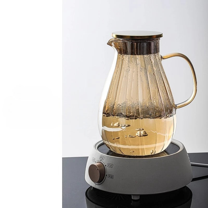 Pichet theiere verre borosilicate resistant chaleur moderne