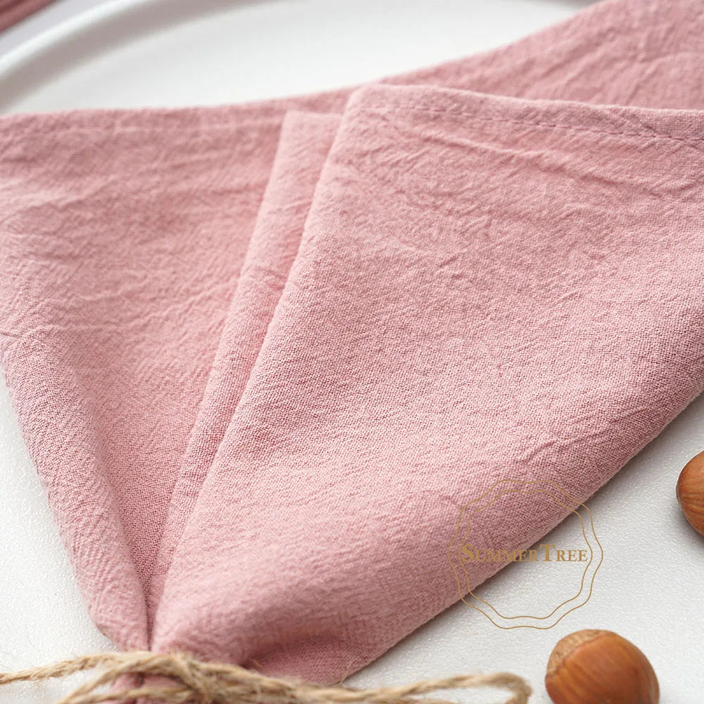 Serviette de table coton lavé style vintage rustique - vue 7 sur 7