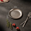 Assiettes inox style industriel retro plateaux cafe