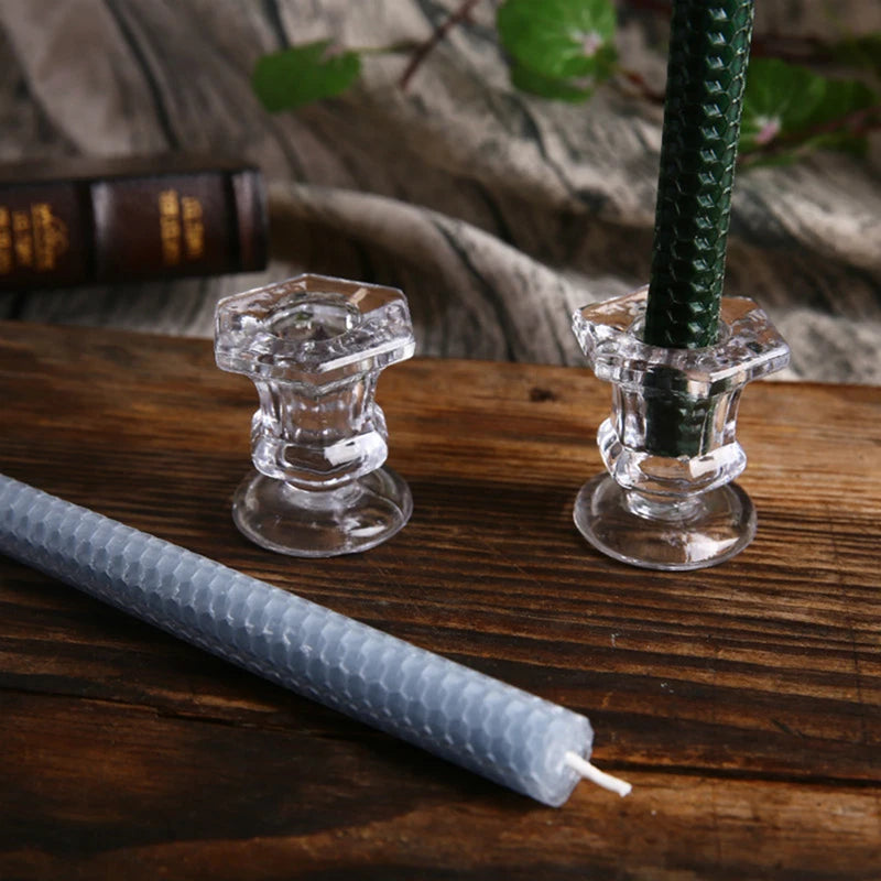 bougeoir en verre cristal pour mariage et décoration intérieure - vue 3 sur 9
