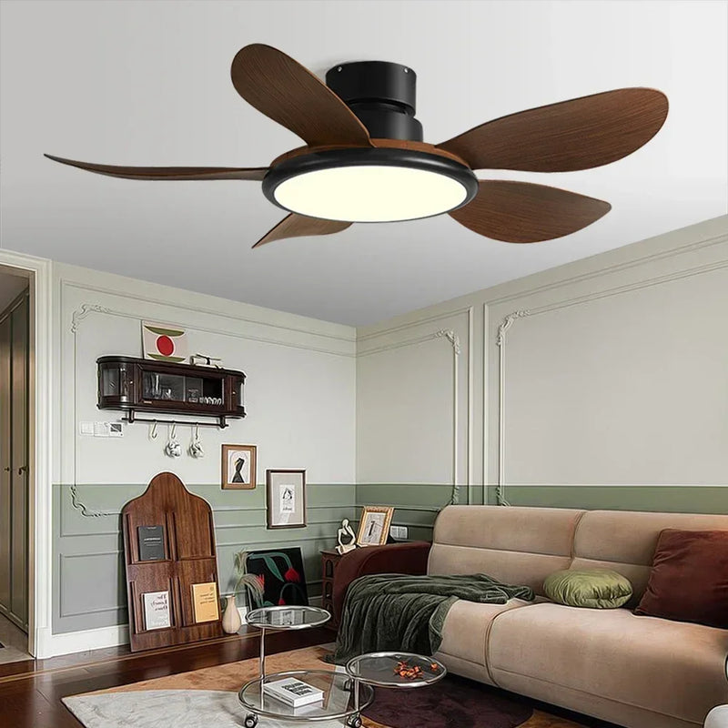 ventilateur de plafond simple avec lumière led et télécommande