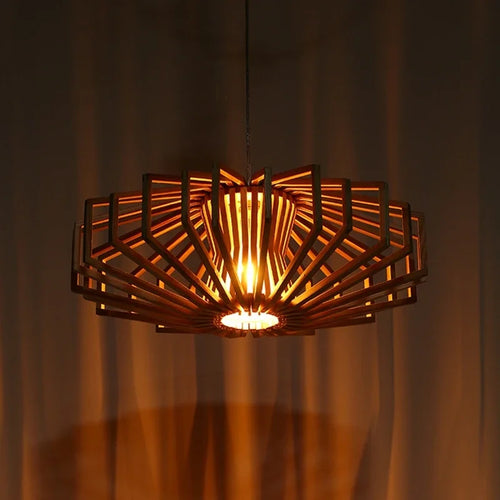 Simple Nordic solid wood chandelier warm bedroom lamp restaurant creative personalized wooden Chandelier