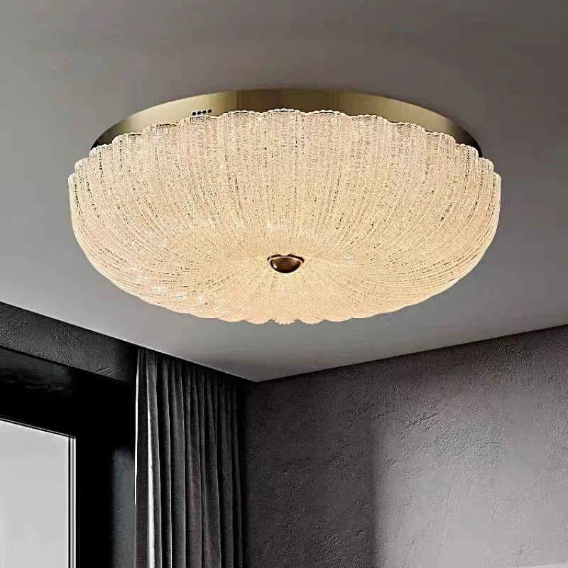 Plafonnier rond design en cristal de luxe - vue 3 sur 5
