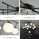 SANDYHA lustre nordique verre dépoli Soffitto araignée salle moléculaire moderne décor à la maison esthétique salon suspension