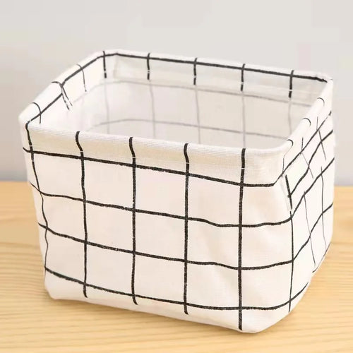 panier de rangement en lin pour bureau et jouets - vue 10 sur 10