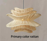 Lampe créative en rotin à plusieurs niveaux