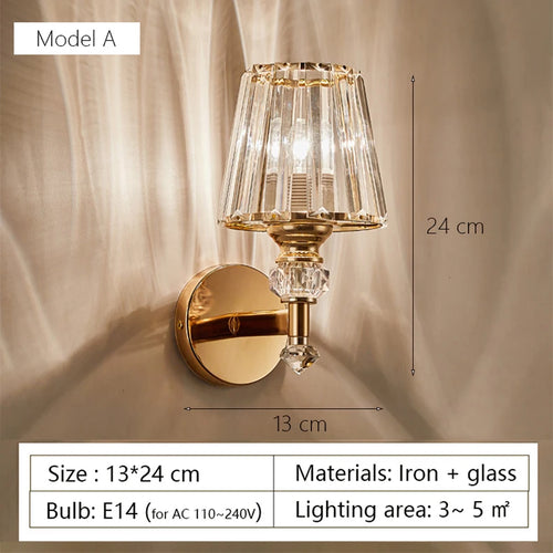 applique murale moderne en verre design nordique élégant pour décoration intérieure