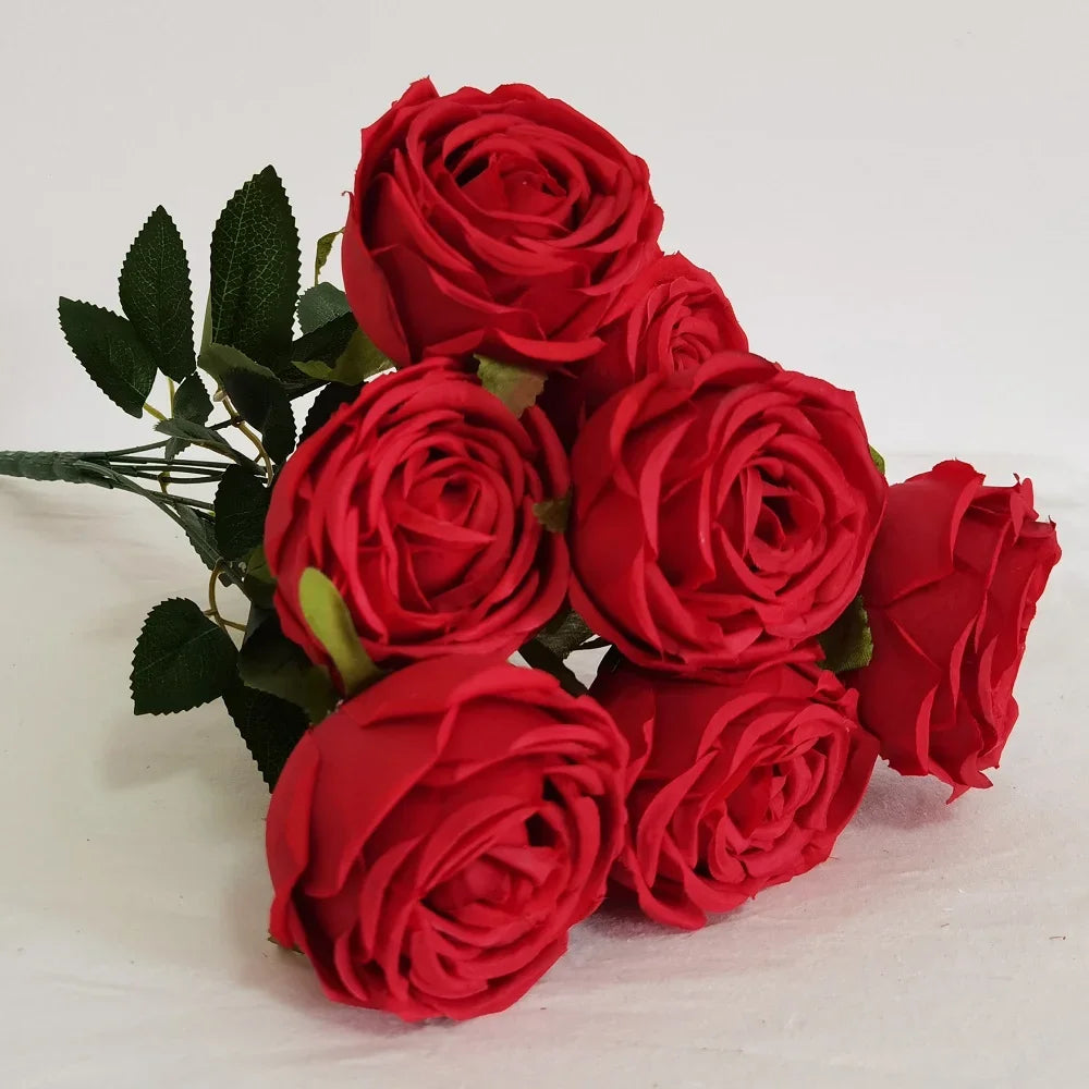 bouquet de roses artificielles pour mariage et décoration jardin - vue 6 sur 10