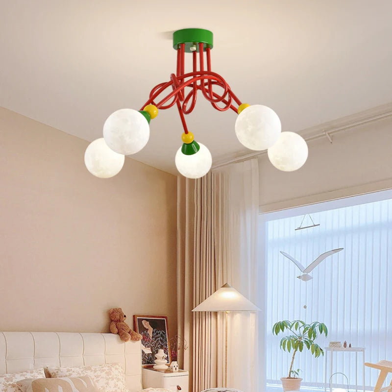 plafonnier 3d lune bulle pour chambre enfant décoration magique - vue 3 sur 6