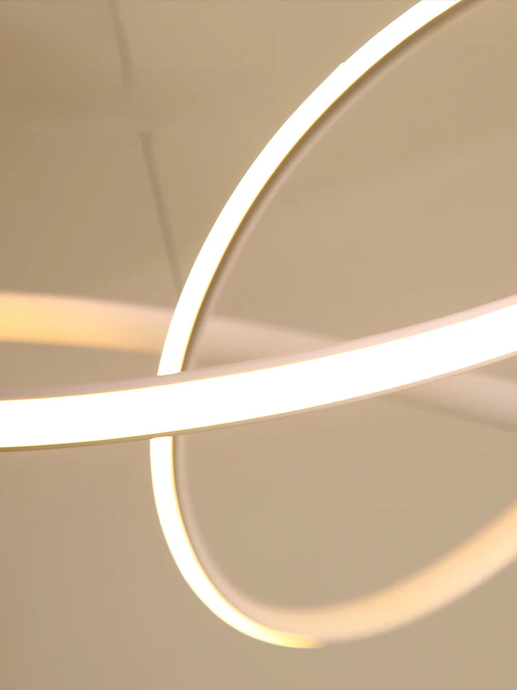 suspension LED torsadée design nordique intensité variable - vue 6 sur 8