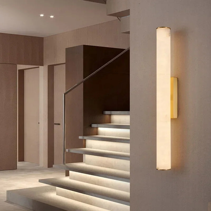 applique murale en marbre naturel avec éclairage moderne décoratif