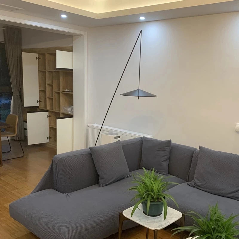 Nordic ins style designer tumbler LED floor lamp Living reading Room Showroom fisherman Indoor Lighting Corner Standing Light - vue 3 sur 7
