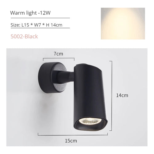 applique murale led moderne réglable rotative pour lecture et décoration - vue 12 sur 14