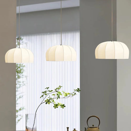 suspension nordique wabi-sabi en cocon de soie décorative - vue 3 sur 9