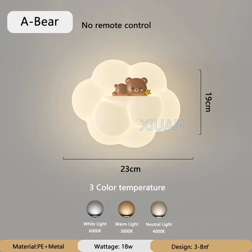 applique murale animaux pour chambre enfants bébé fille garçon - vue 10 sur 9