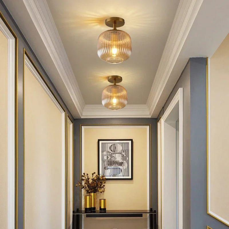Plafond moderne à LEDs lumière lampes de conception en verre de luxe pour salle à manger salon étude café bar Simple décoration de la maison plafonniers - vue 4 sur 18
