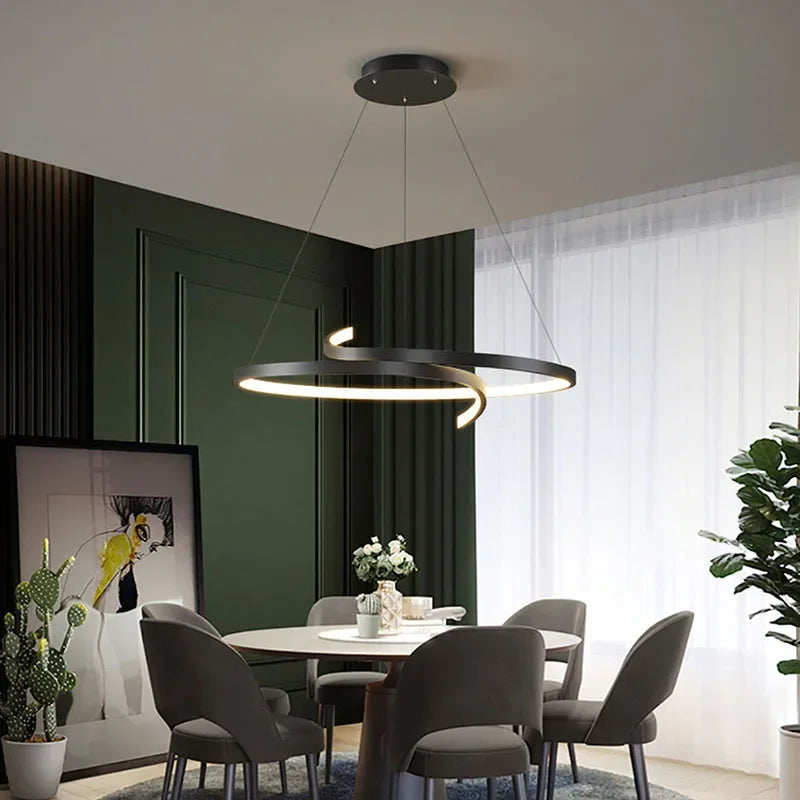 Nordique LED Suspension Lumière Suspension Pour Salon Salle À Manger Restaurant Étude Éclairage Intérieur Lustre Décoration De La Maison Lustre - vue 6 sur 12