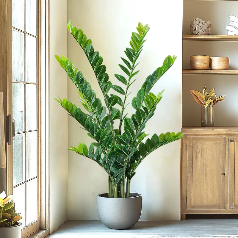 plantes artificielles arbre argent tropical décoratif en plastique réaliste