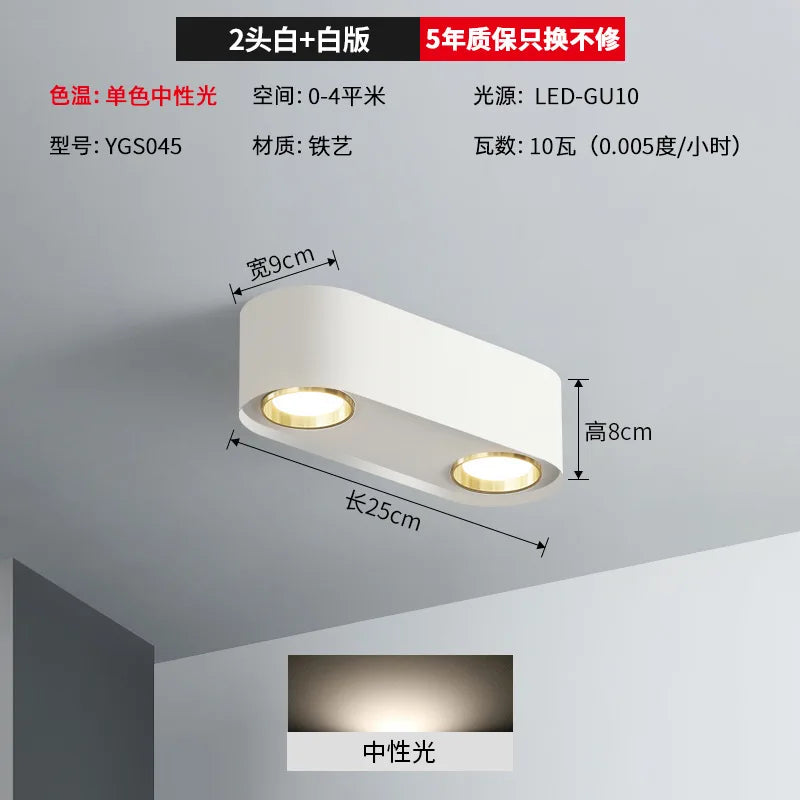 plafonnier double tête pour éclairage intérieur et extérieur - vue 9 sur 13