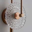 applique murale led ronde en verre et métal pour éclairage d'ambiance
