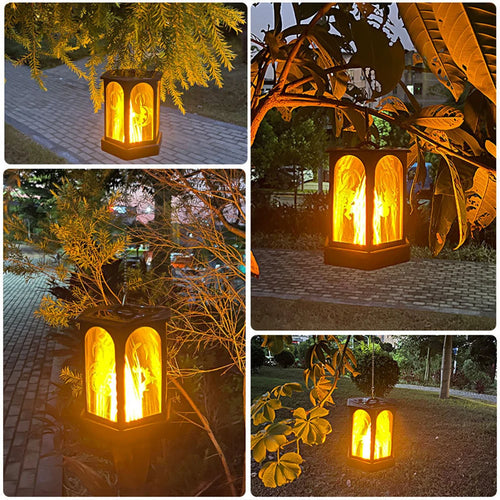 lampe torche solaire 96 led pour extérieur jardin et allée automatique - vue 3 sur 7