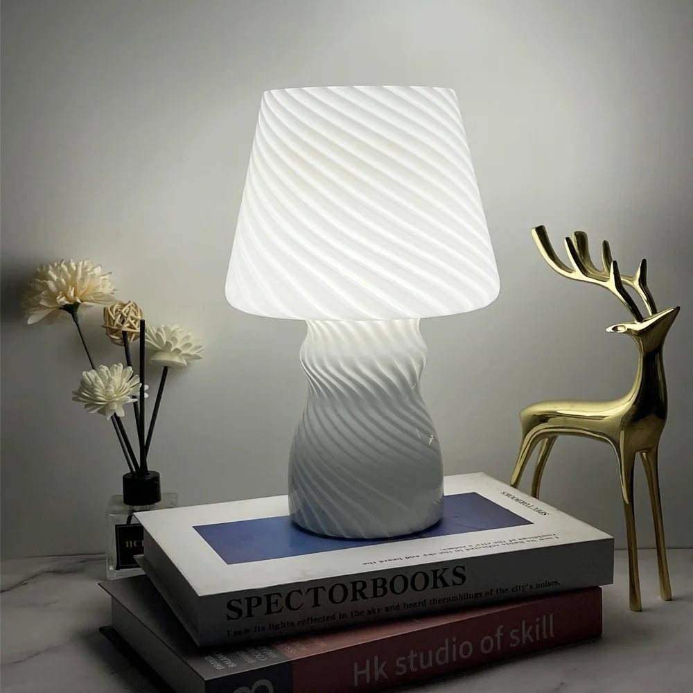lampe table décorative champignon barre elfe éclairage ambiance chambre coucher lampes chevet lumière intérieur - vue 6 sur 9