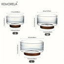 Bol fruits verre base bois design moderne salon
