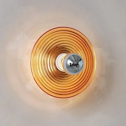 applique murale led rétro en verre ondulé pour armoires sur rail - vue 6 sur 9