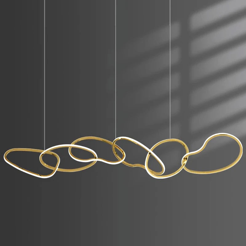 Lustre design moderne LED pour salon éclairage intérieur de salle à manger - vue 3 sur 11