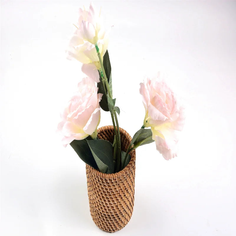boîte de rangement rotin artisanale pour accessoires et décoration - vue 9 sur 9