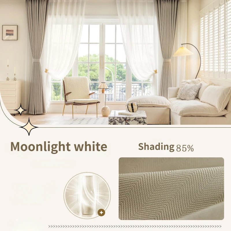 Rideau occultant uni style moderne pour salon chambre - vue 15 sur 23