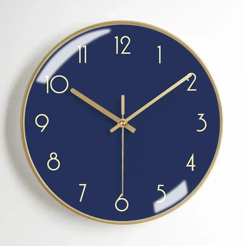 horloge murale moderne en métal esthétique et silencieuse - vue 15 sur 17
