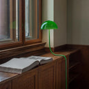 lampe à poser design en forme de germe de soja en verre